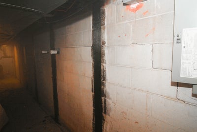 carbon fiber straps on basement walls