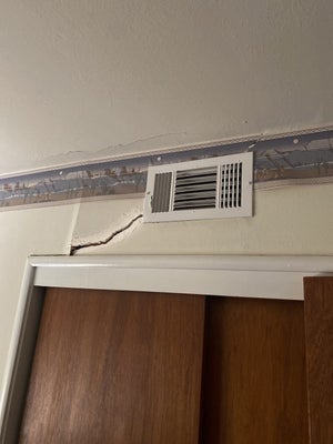 drywall crack on interior wall