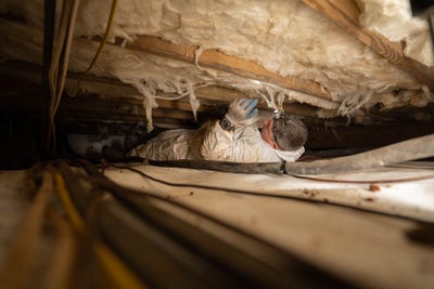 cleaning the crawl space