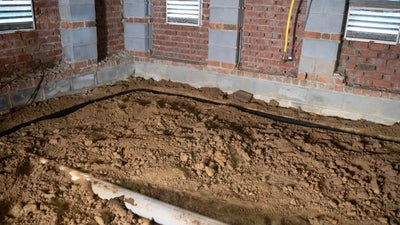 Crawl space drain installed.