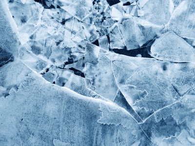 closeup image of cracked ice