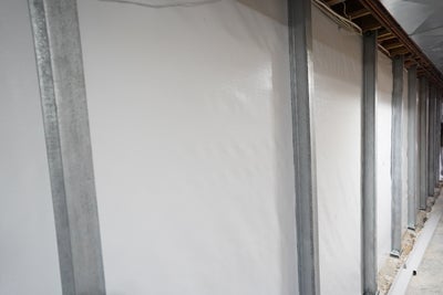Intellibrace system installed in a basement.