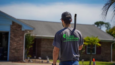 Alpha installer getting to work to repair your home.