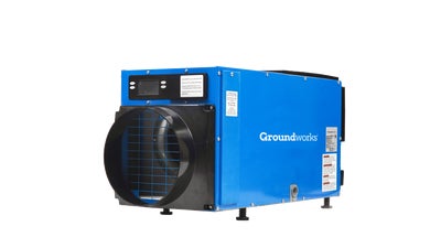 dehumidifier with a Groundworks logo
