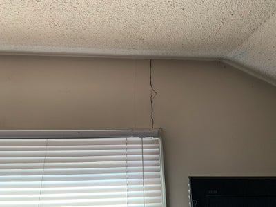 Vertical drywall crack
