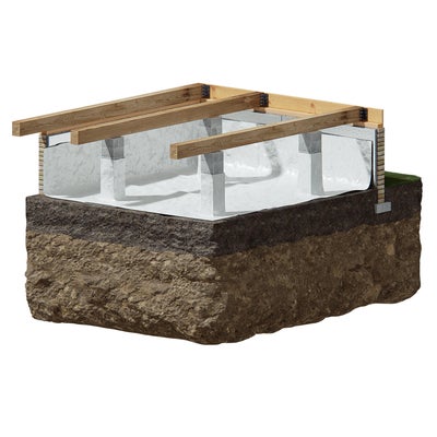 encapsulated pier and beam foundation