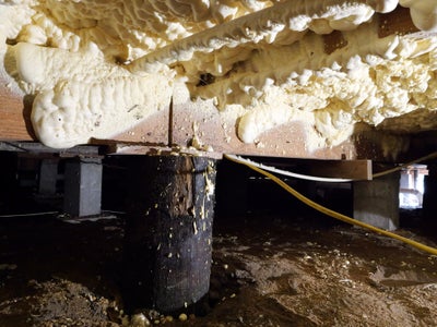 ineffective spray foam insulation
