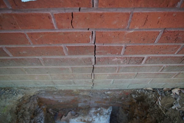 brick crack signs of foundation damage