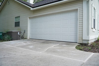 even concrete driveway