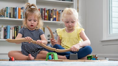 children playing with toys