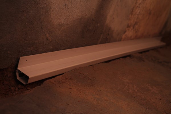 Basement perimeter drain to prevent water.