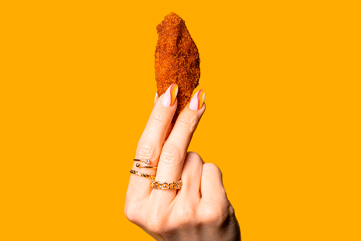 Hot Honey Rub on yellow background