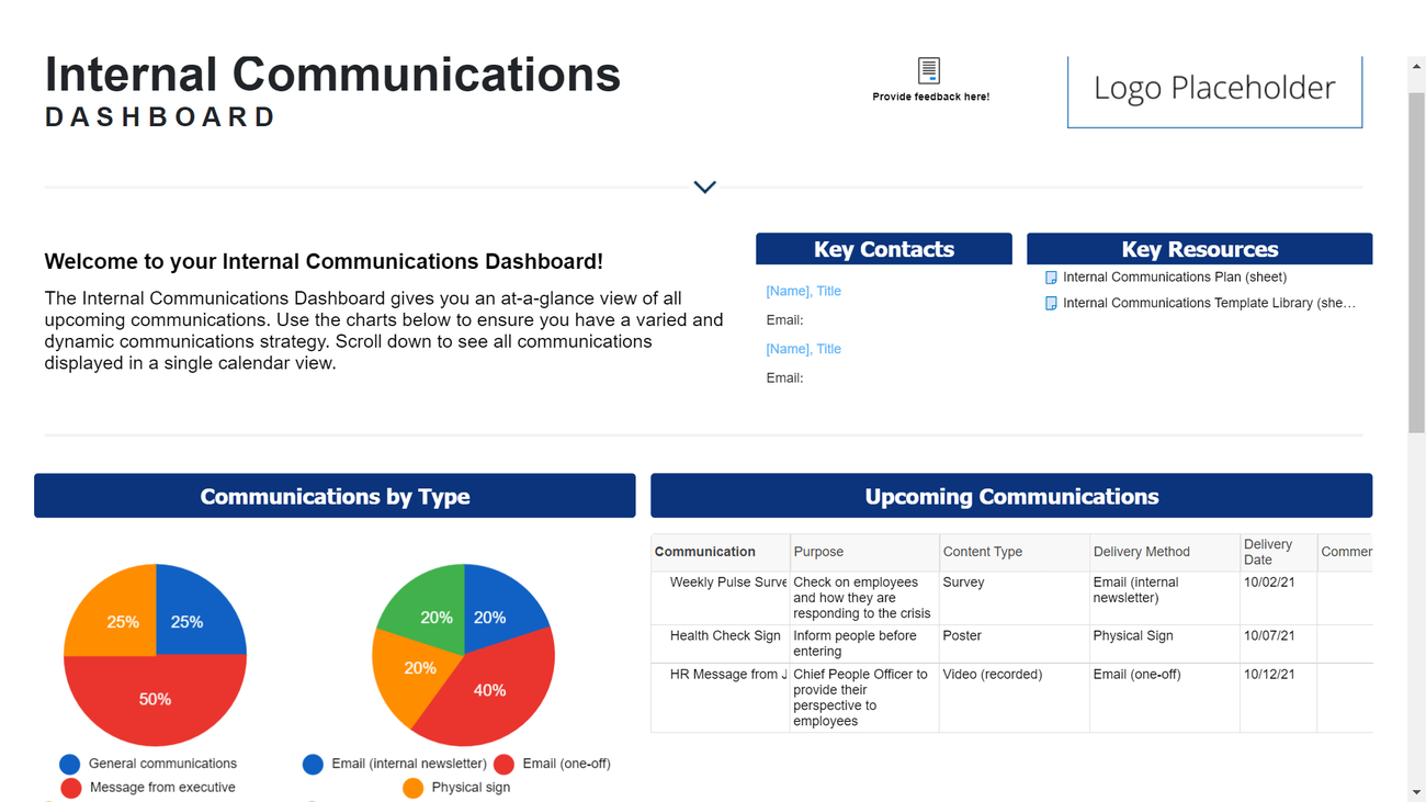 Internal Communications Management Template Set Smartsheet