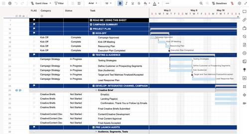 Email Campaign Project Plan Template | Smartsheet