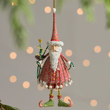 Patience Brewster Dash Away Dashing Santa Ornament