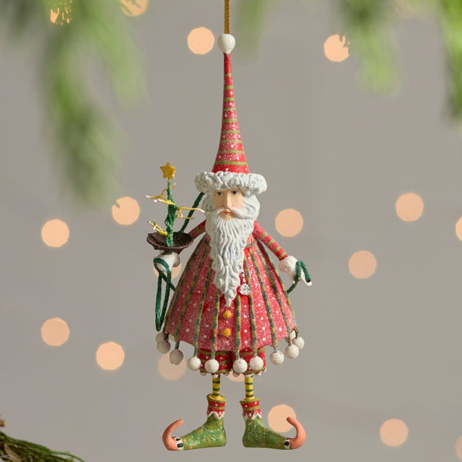 Patience Brewster Dash Away Dashing Santa Ornament image number 1