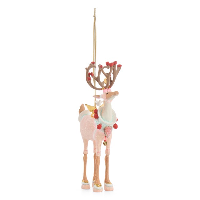 Patience Brewster Dash Away Cupid Reindeer Ornament image number 0