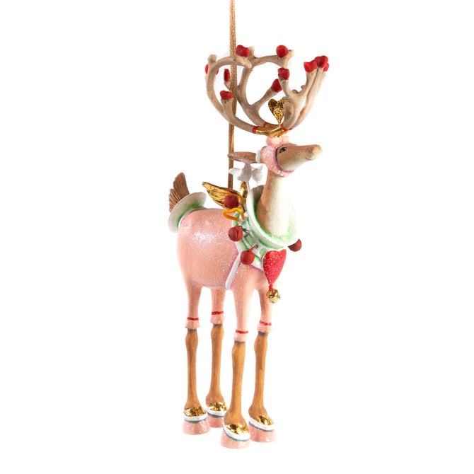 Patience Brewster Dash Away Cupid Reindeer Ornament image number 0