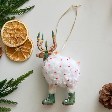 Patience Brewster Dash Away Blitzen Reindeer Ornament