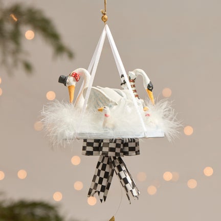 Patience Brewster 12 Days 7 Swans a-Swimming Ornament