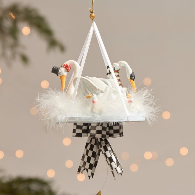 Patience Brewster 12 Days 7 Swans a-Swimming Ornament image number 1