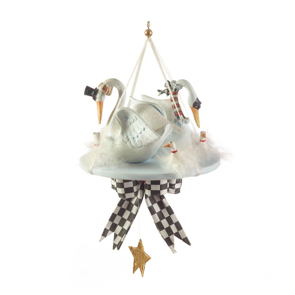 Patience Brewster 12 Days Ornament - 12 Days, 7 Swans a-Swimming mackenzie-childs Panama imagen 1