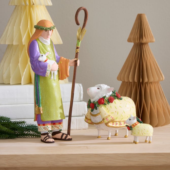 Patience Brewster Nativity Shepherd & Sheep Figures image number 1