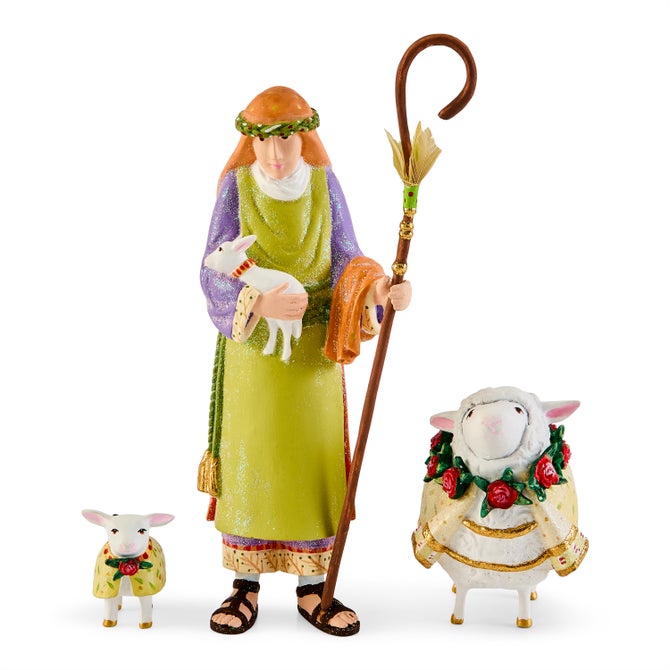 Patience Brewster Nativity Shepherd & Sheep Figures image number 0