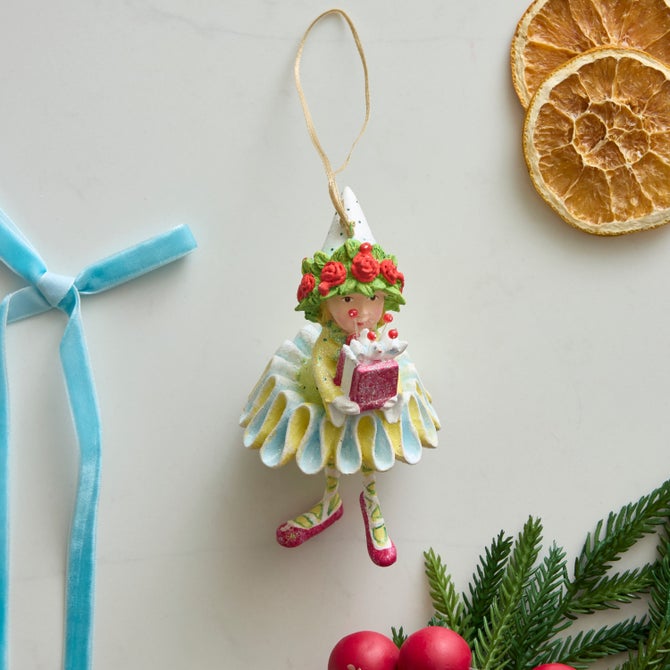 Patience Brewster Dash Away Dancer's Elf Ornament image number 1