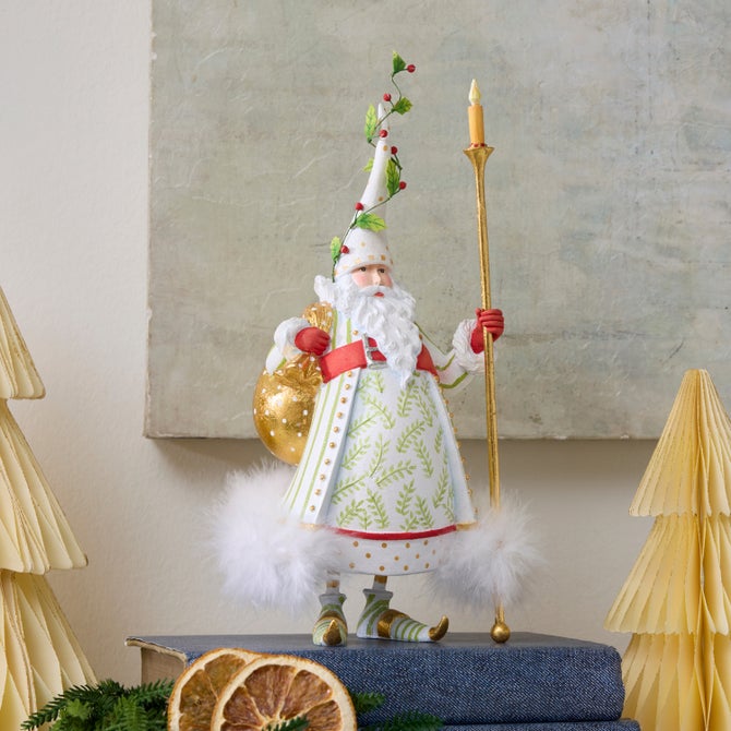 Patience Brewster Dash Away Candlelight Santa Figure image number 1