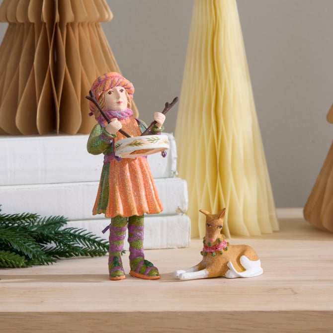 Patience Brewster Nativity Little Drummer Boy & Dog Figures image number 1