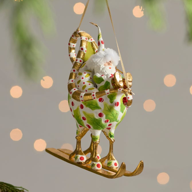 Patience Brewster Dash Away Santa in Sleigh Ornament image number 1