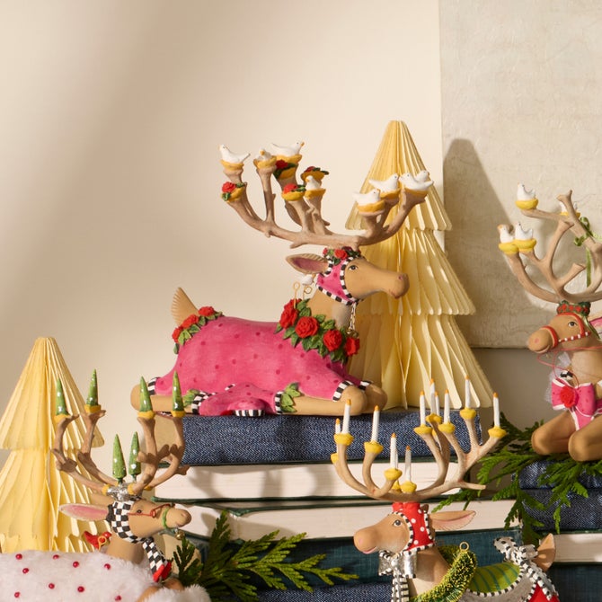 Patience Brewster Dash Away Sitting Donna Reindeer Figure image number 1