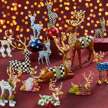 Patience Brewster Dash Away Sitting Prancer Reindeer Figure