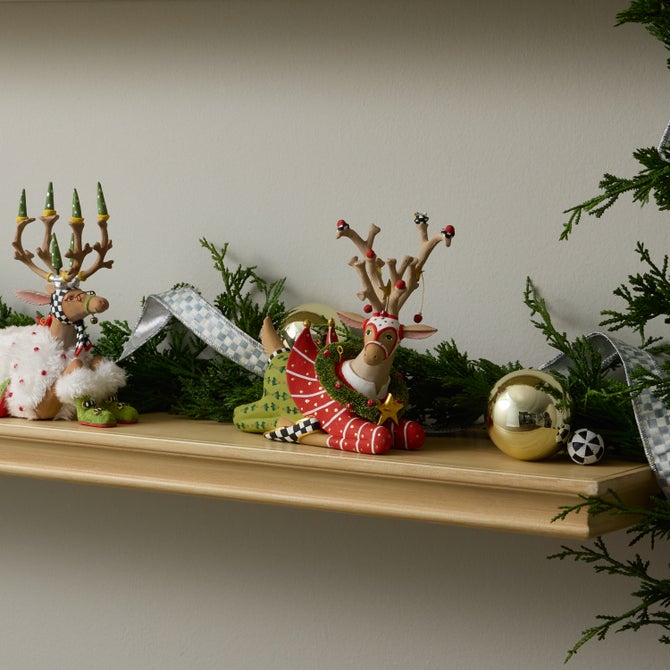 Patience Brewster Dash Away Sitting Prancer Reindeer Figure image number 2