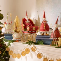 Patience Brewster Dash Away Sitting Santa & Sleigh Figure Set