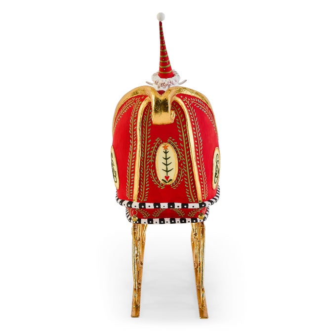 Patience Brewster Dash Away Sitting Santa & Sleigh Figure Set image number 7