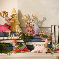 Patience Brewster Dash Away Sitting Dancer Reindeer Figure