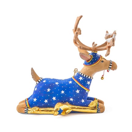 Patience Brewster Dash Away Sitting Comet Reindeer Figure