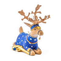 Patience Brewster Dash Away Sitting Comet Reindeer Figure