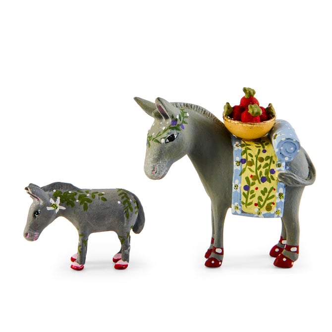 Patience Brewster Nativity Mother & Baby Donkey Mini Figures image number 5