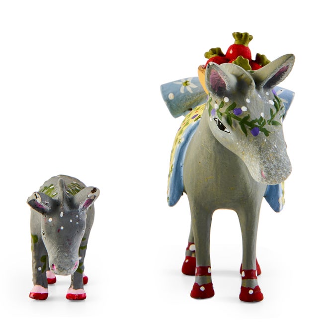 Patience Brewster Nativity Mother & Baby Donkey Mini Figures image number 0