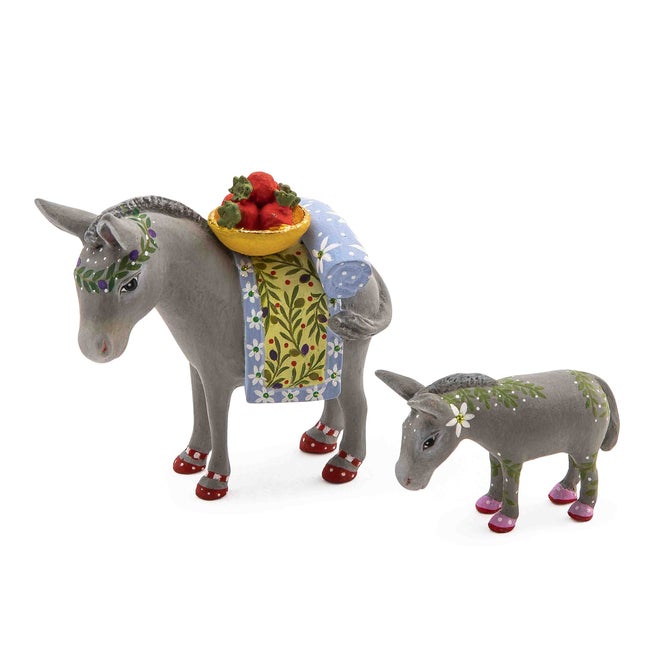 Patience Brewster Nativity Mother & Baby Donkey Mini Figures image number 0