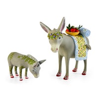 Patience Brewster Nativity Mother & Baby Donkey Figures