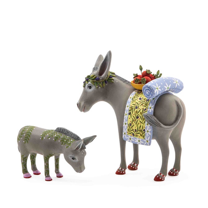 Patience Brewster Nativity Mother & Baby Donkey Figures image number 0