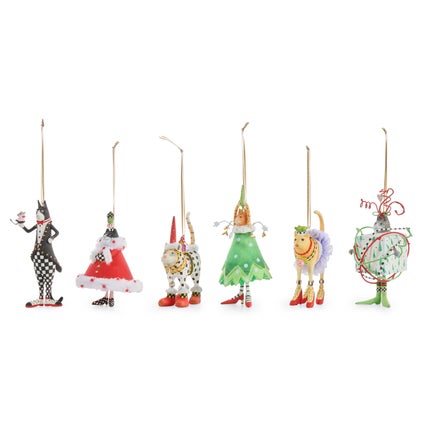 Patience Brewster Mini Cat Ornaments, Set of 6 Patience Brewster Mini Cat Ornaments, Set of 6