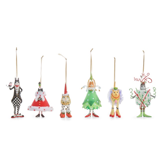 Patience Brewster Mini Cat Ornaments, Set of 6 image number 0