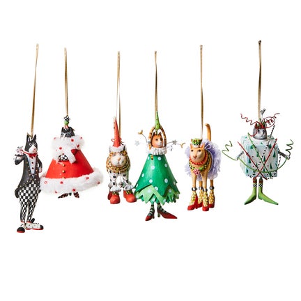 Patience Brewster Mini Cat Ornaments, Set of 6