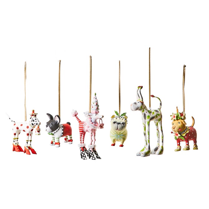 Patience Brewster Mini Dog Ornaments, Set of 6 image number 0