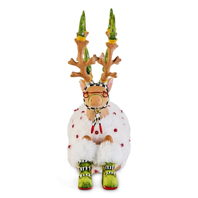 Patience Brewster Dash Away Sitting Blitzen Reindeer Figure image number 6